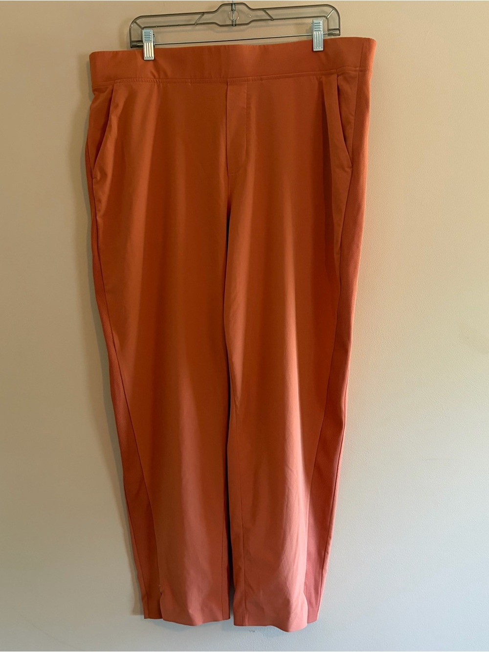 Athleta Orange Performance Straight-Leg Pants workout athletic wear